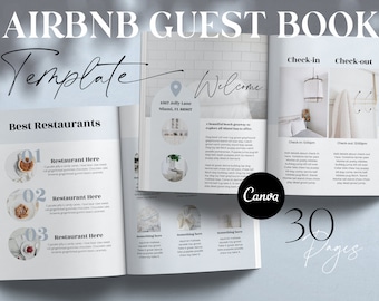 Airbnb Welcome Book Template Beach, Airbnb House Manual Template, Vacation Rental Welcome Book, VRBO Welcome Book Airbnb Guest Book Template
