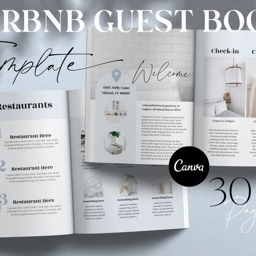 Custom Vacation Home Guest Book Airbnb Rental House Etsy