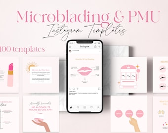 Modèles PMU Instagram : microblading et rouge à lèvres (100 messages)