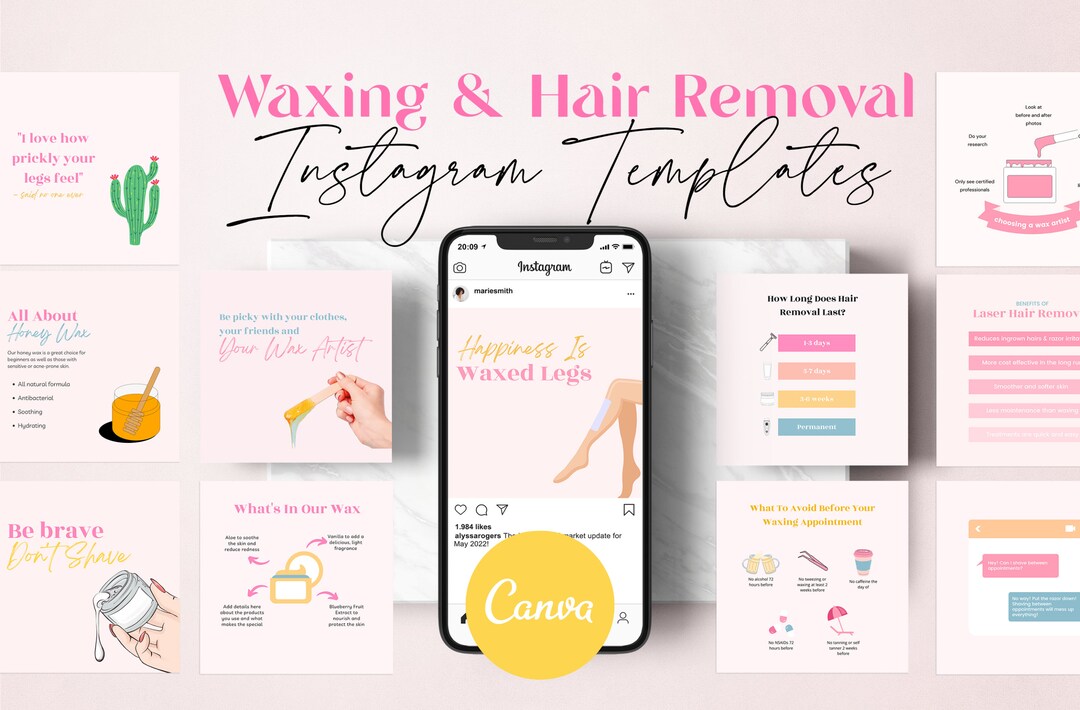 Waxing Instagram Post, Waxing Quotes, Waxing Instagram Template