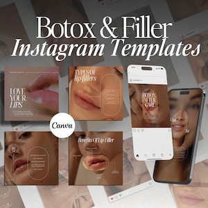 Botox and Filler Post Templates, Nurse Injector Instagram Templates, Lip Filler Instagram Template Medspa Social Media Post Aesthetic Nurse