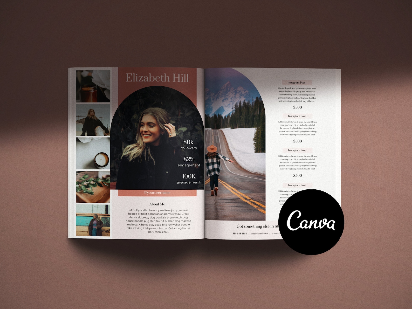 Media Kit and Rate Sheet Template, Media Kit, Media Kit Influencer ...