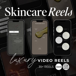 38 Skincare Reels: Esthetician Video Templates (Canva)