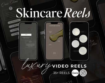 38 Skincare Reels: Esthetician Video Templates (Canva)