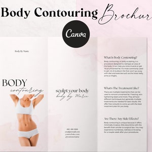 Body Sculpting Brochure, Body Contouring Brochure, Body Sculpting Pamphlet, Body Contouring Trifold, Body Contour, Canva Template