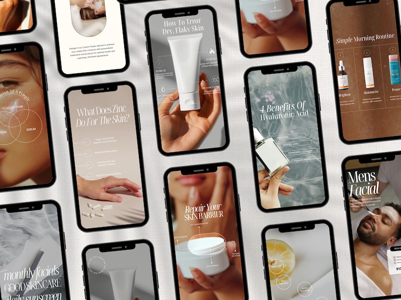 Skincare Reels, Esthetician Reels, Skincare Instagram Video Reel Templates Esthetician Instagram