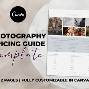 Photography Pricing Template Canva, Wedding Photography Pricing Guide Template Photography Business Price List Price List Canva Template