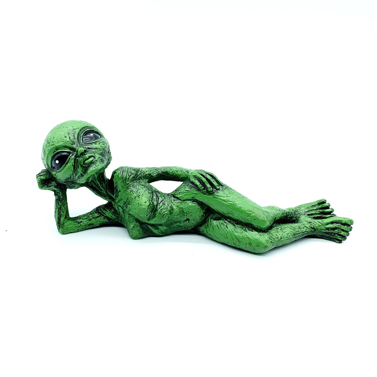 Alien Garden Resin Statue Outer Space Alien Statue Martians Etsy