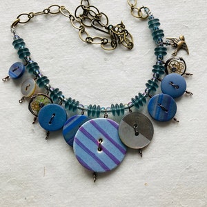 Large Purple Magpie Necklace image 1