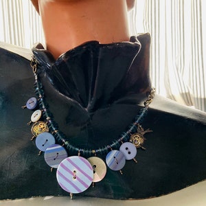 Large Purple Magpie Necklace image 3