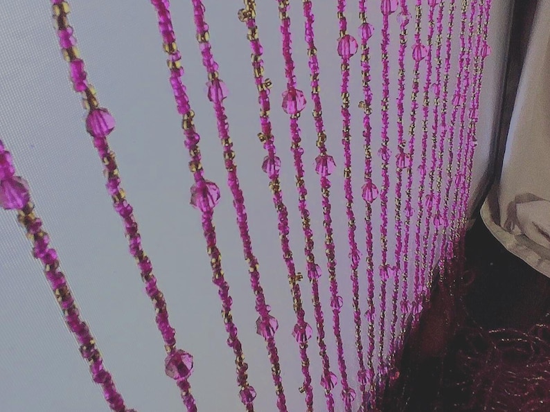 Beaded Curtain Doorway Hippie,Bohemian Beaded Curtain,Beaded Curtain, String Curtain, doorway Beads, pink Bead String, Partition Curtain, Hippy Beaded Curtain, String Curtain, Boho Curtain, Beads String Curtain, Arch Curtain, Gifts ,