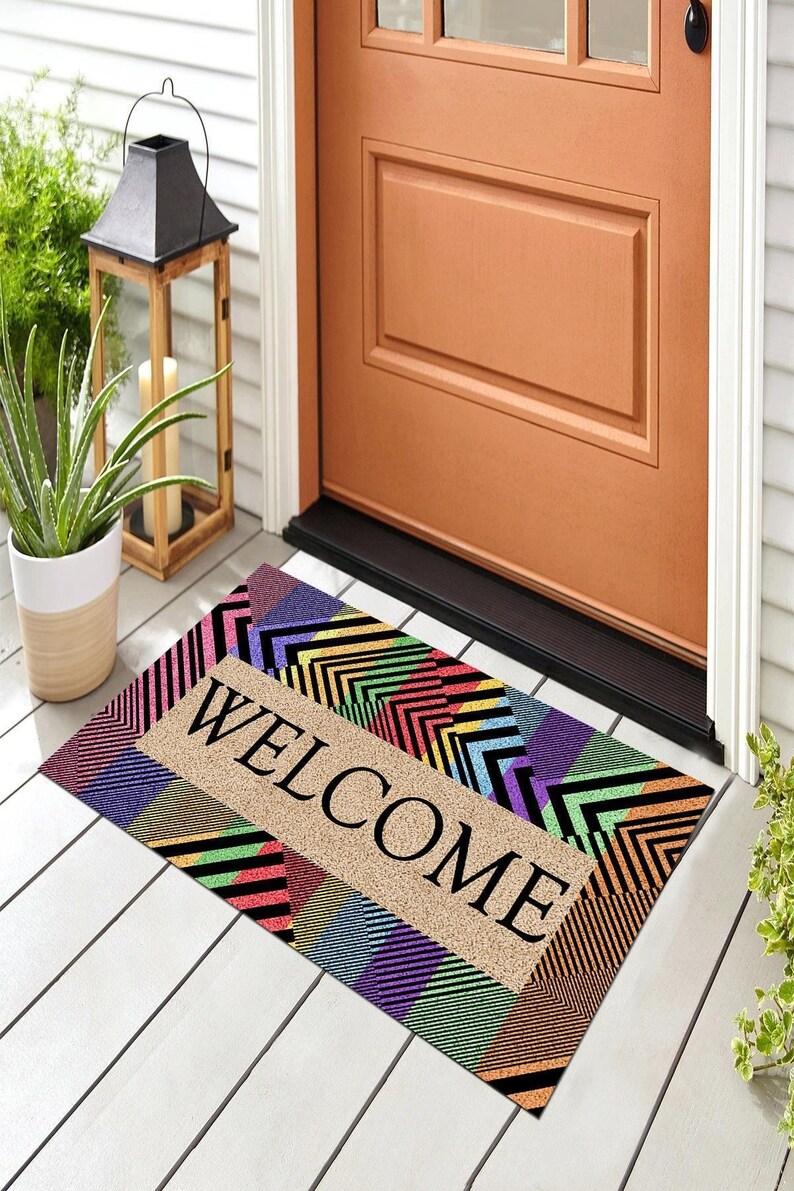 Colorful Doormat/ Front Doormat / Housewarming Gift / Etsy