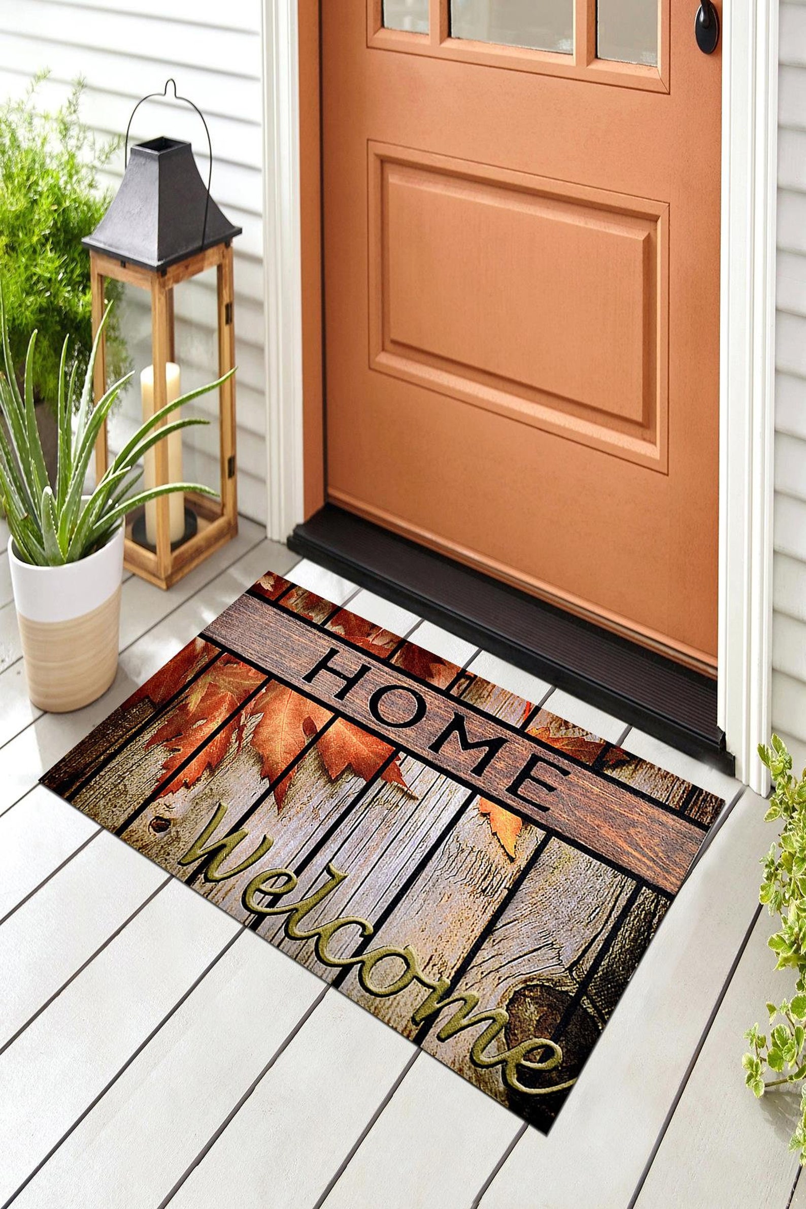 Home Doormat Autumn Mats Front Door Mat Etsy