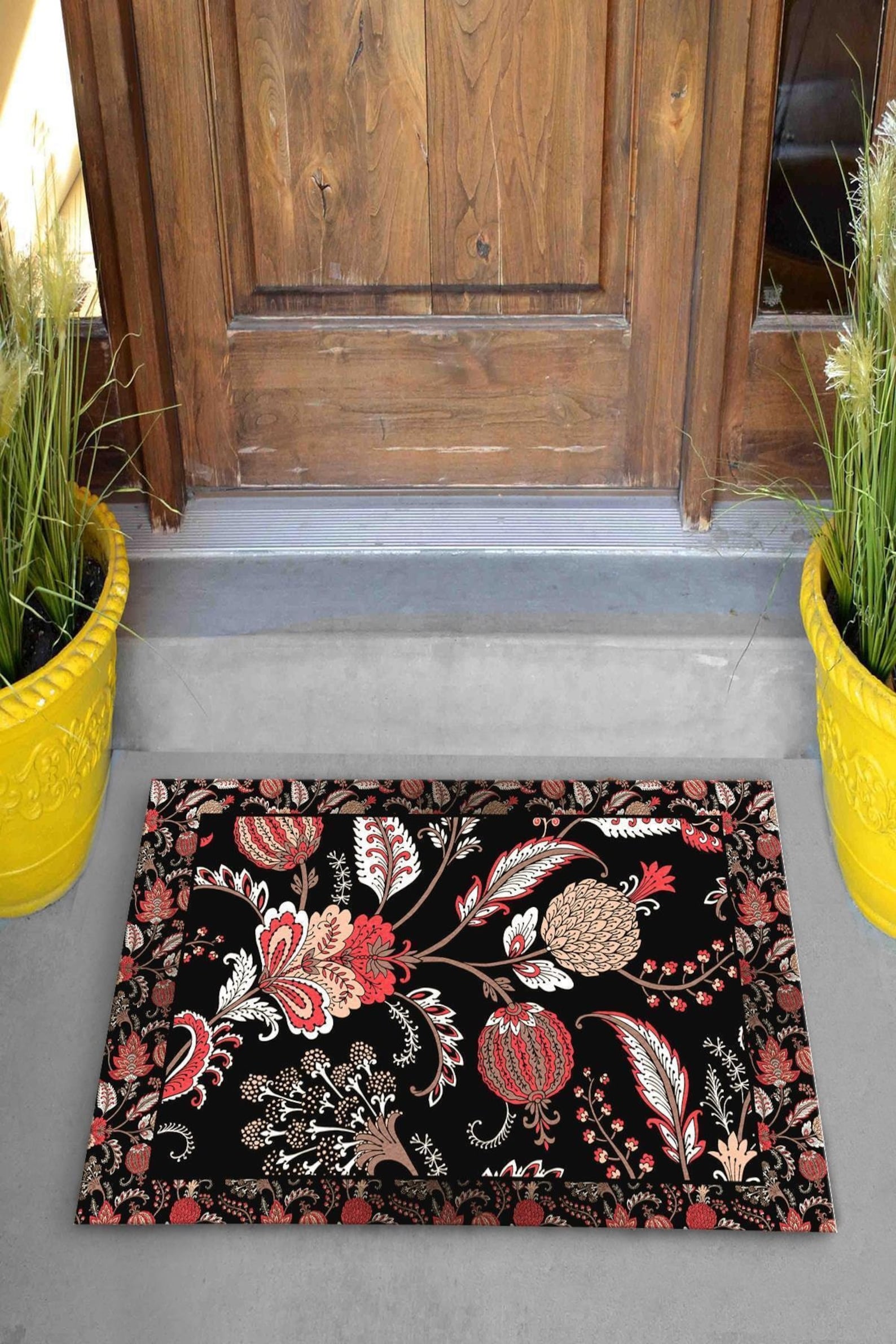 Flower Doormat Flower Lover Doormat Floral Doormat Colorful Etsy