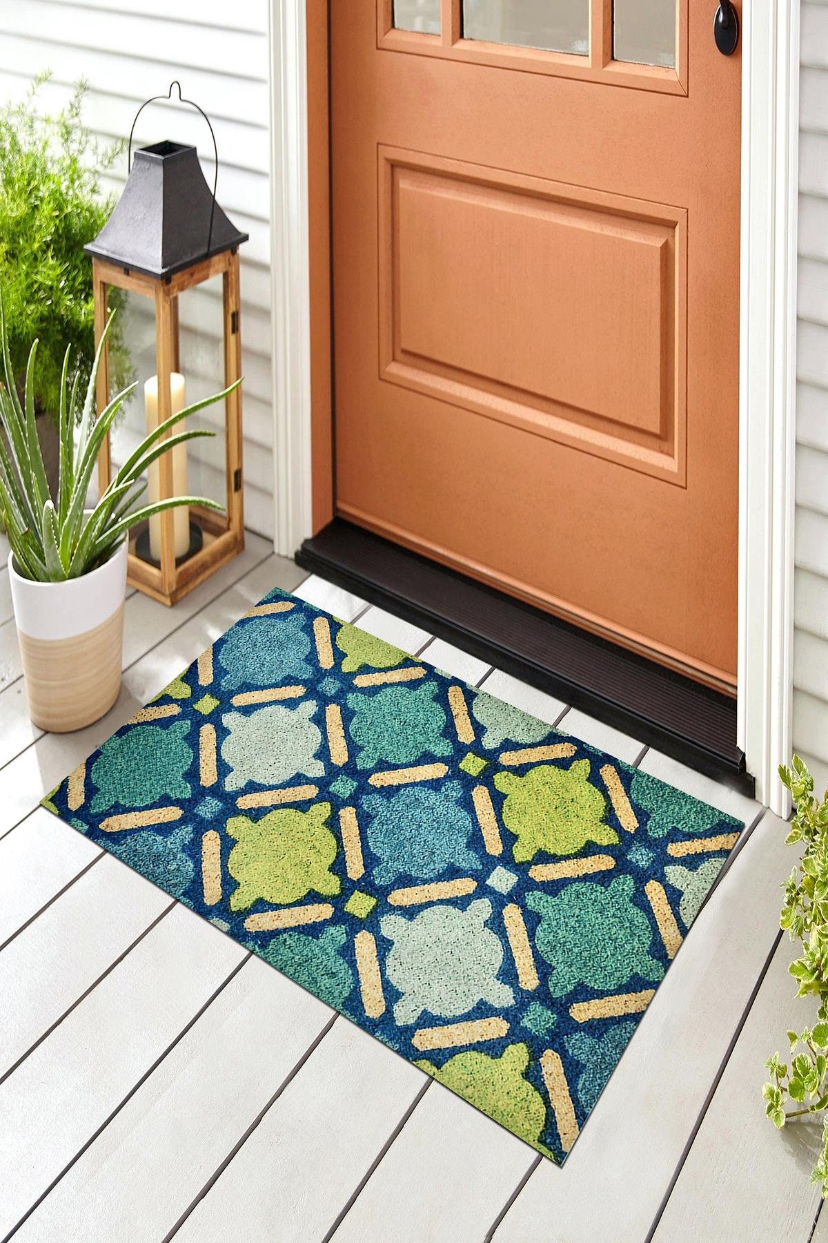 Square Doormat Square Pattern Mat Home Décor Etsy