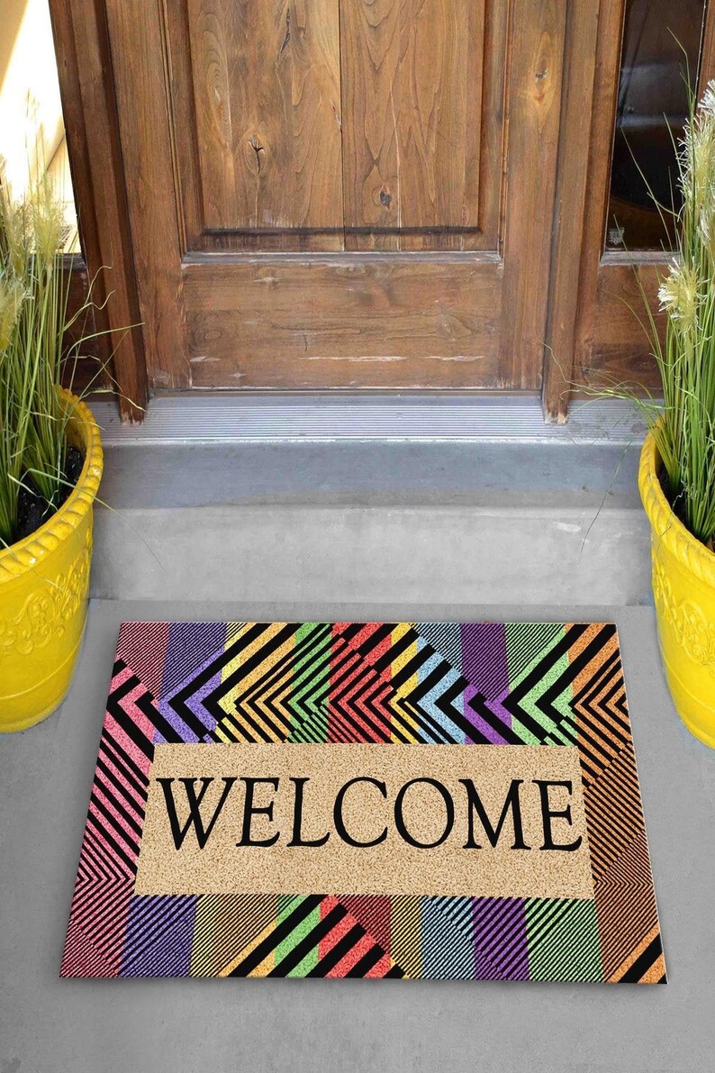 Colorful Doormat/ Front Doormat / Housewarming Gift / Etsy
