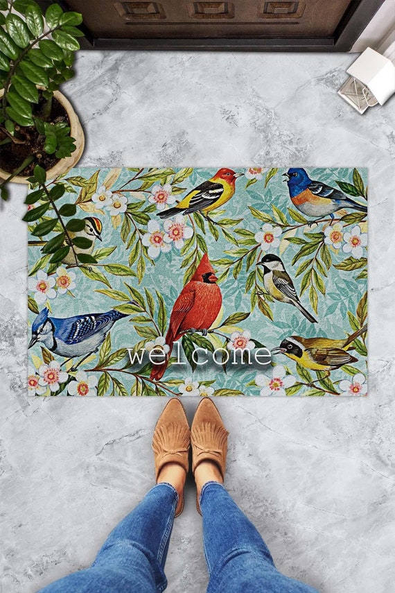 Birds Doormat/ Front Doormat / Housewarming Gift / Etsy
