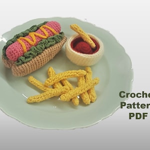 Amigurumi . Fast Food Häkelanleitung - Hotdog häkeln - pdf Häkelanleitung - PDF Häkelanleitung