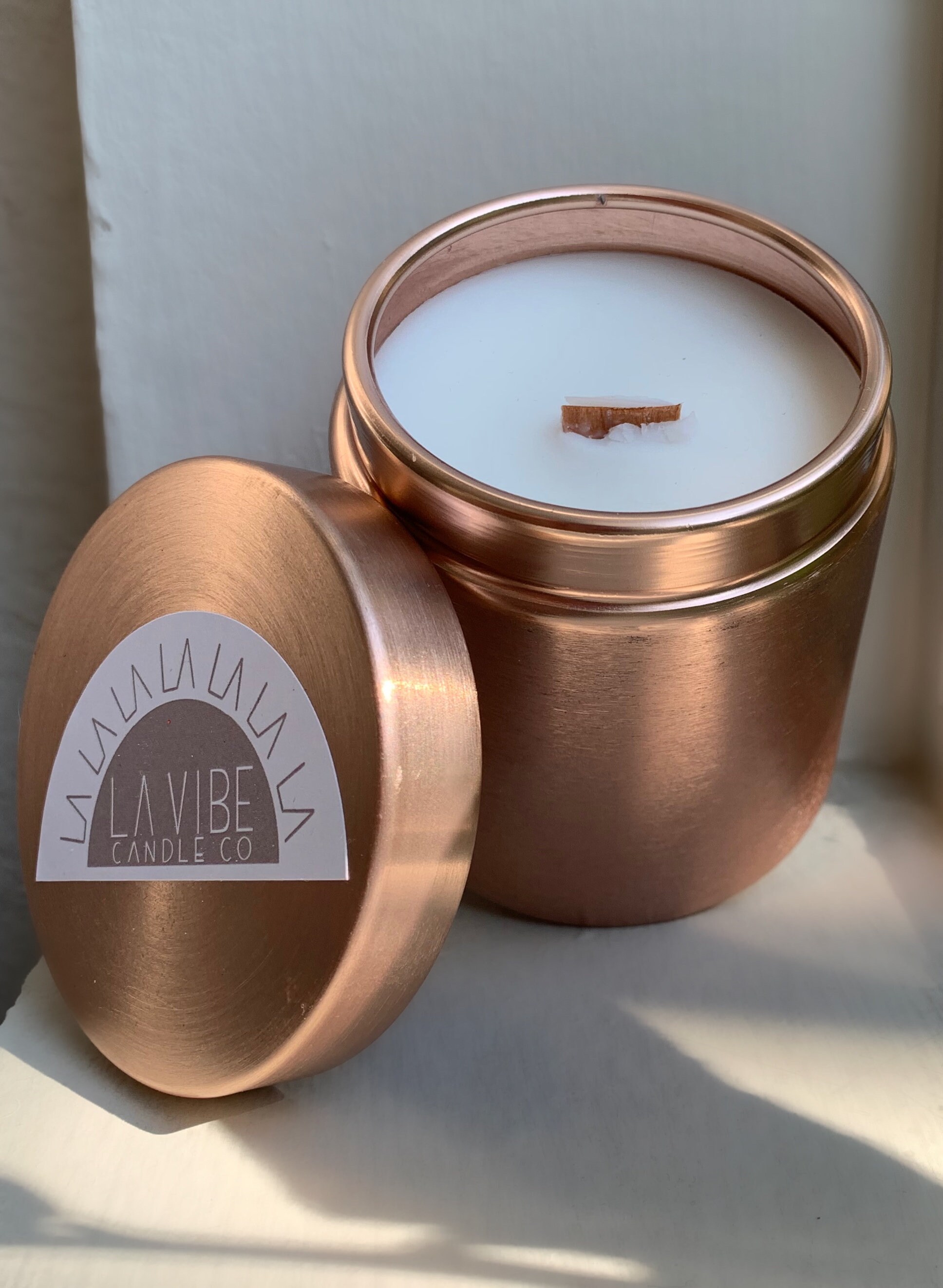 Coconut Wax Candle with Wooden Wick Etsy