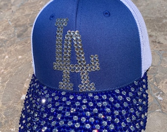 LA Dodgers Custom Rhinestone Trucker Cap - Women's Gift - Glam Fashion Accessories