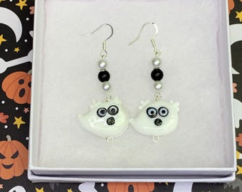 Handgefertigte Geisterohrringe – Halloween-Schmuck
