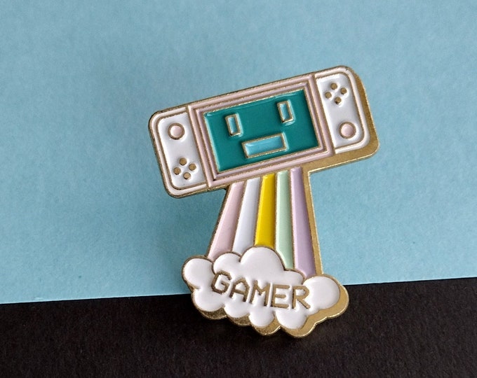 Gamer Enamel Pin, Game Pin, Game Enamel Pin, Gifts for Her, Lapel Pin Game, Gamer Gifts, Gamer Gifts, Enamel Pins, Gift for game lovers game