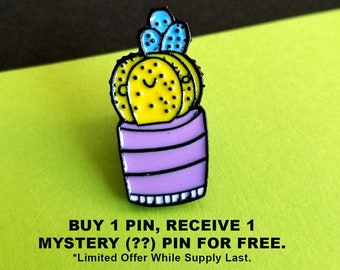 Cute Cactus Enamel Pin Kawaii Enamel Pin Happy Plant Pin Plant Enamel Pin Cute Enamel Pin Brooch Badge Cute gift Pin Funny Hat Enamel Pin