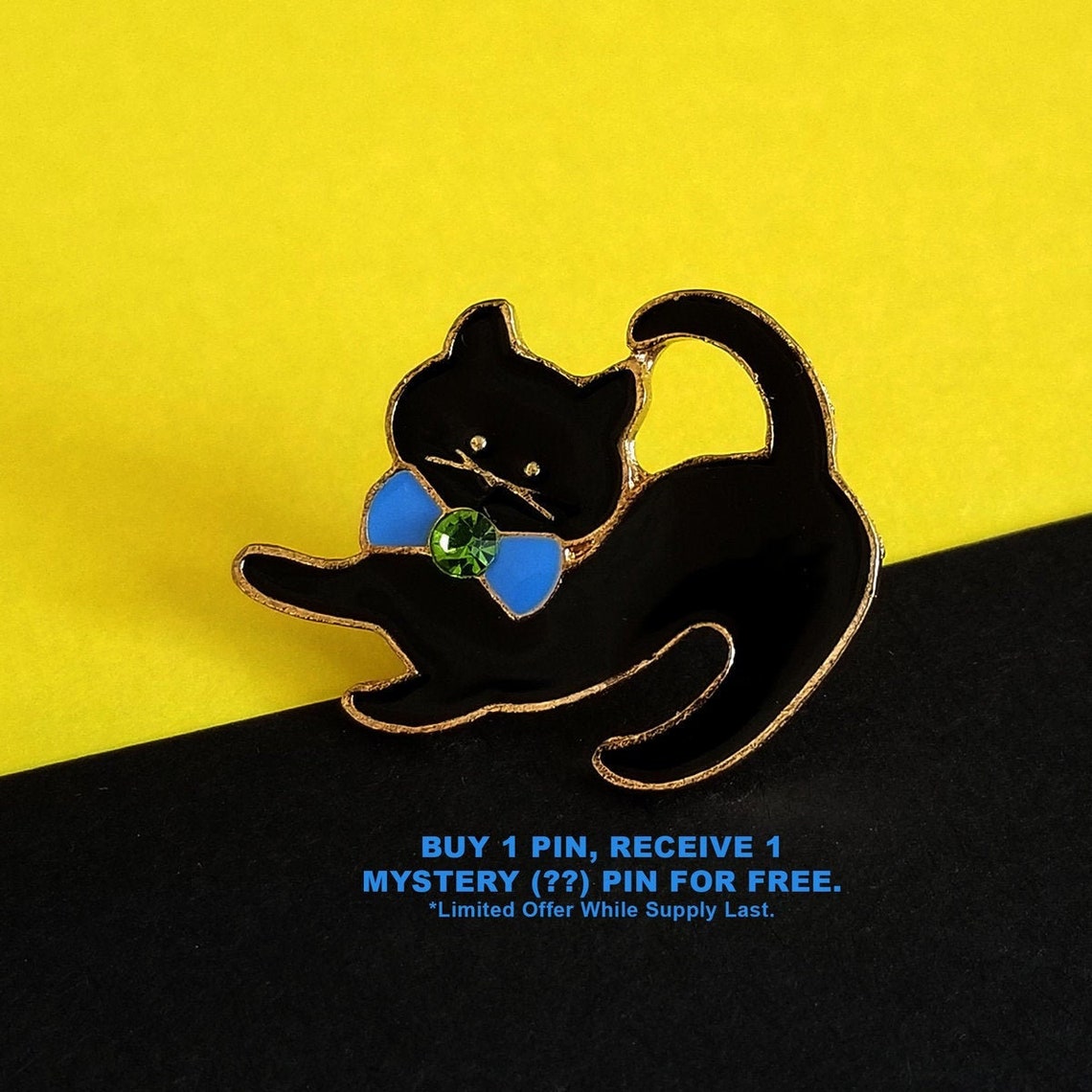 Cute Black Cat Enamel Pin For Women Men Bottled Menace Evil Black Cat Brooch Pins Lapel Badge Pins For Backpack Bag Jewelry