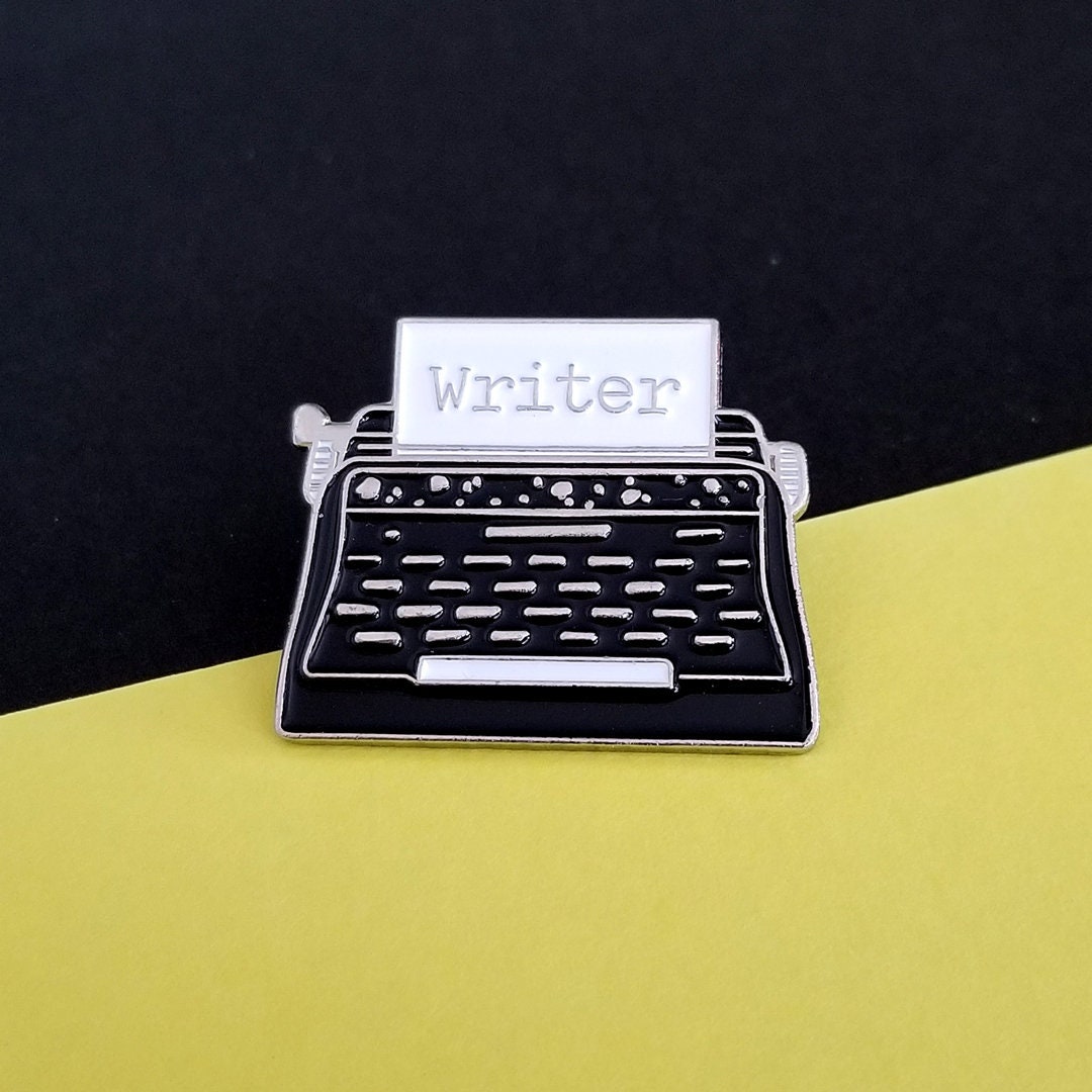 Typewriter Enamel Pin Writer Enamel Pin Great T For A Writer