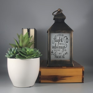 Memorial lantern, loss of parent, personalized lantern, remembrance gift, honor lantern, gift for loss, in loving memory, bereavement gift