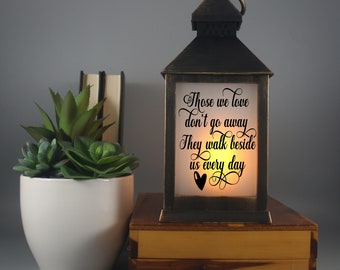 Memorial lantern, remembrance gift, memorial gift for loss of father, loss of mother, bereavement gift, personalized memorial candle