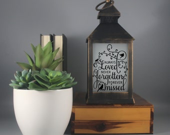 Personalized Memorial Lantern: Remembrance Gift with LED Candle