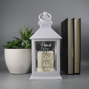 Memorial lantern, loss of parent, personalized lantern, remembrance gift, gift for loss, in loving memory, bereavement gift, loss of family