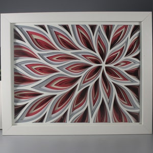 Mandala a strati 3D, mandala da parete, mandala di carta, mandala incorniciato, mandala da parete incorniciato, arte di carta a strati 3D
