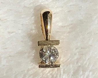 Diamond Solitaire Bezel Set Pendant
