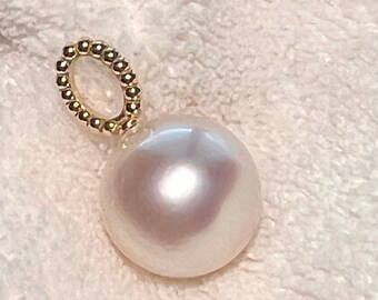 Indonesian South Sea Light Gold Pearl 18KYG -FREE SHIPPING