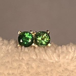 Tsavorite Garnet Stud Earrings FREE SHIPPING