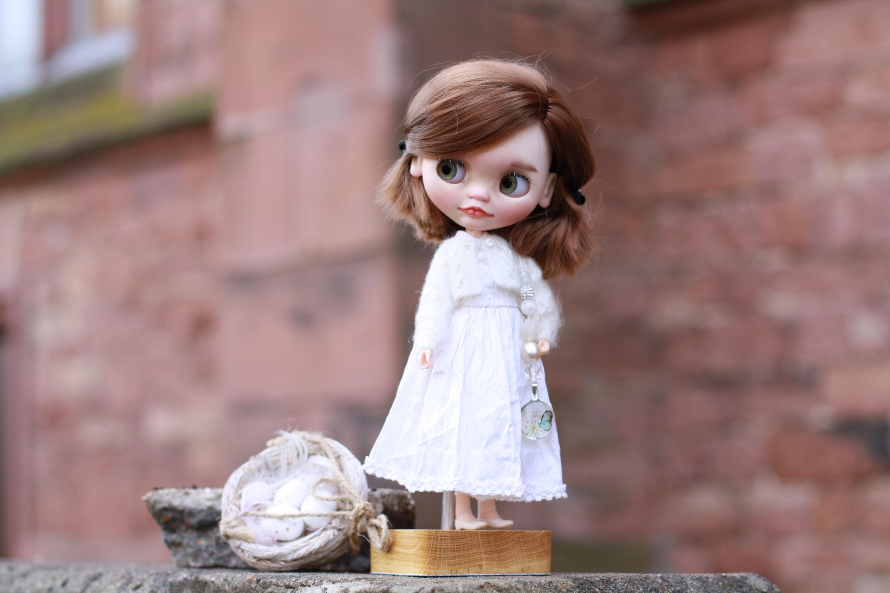Poupée Blythe 12 Pouces Neuve - Cheveux Longs Bruns Raides, Visage Transparent, Fabriquée En Chine, Collection
