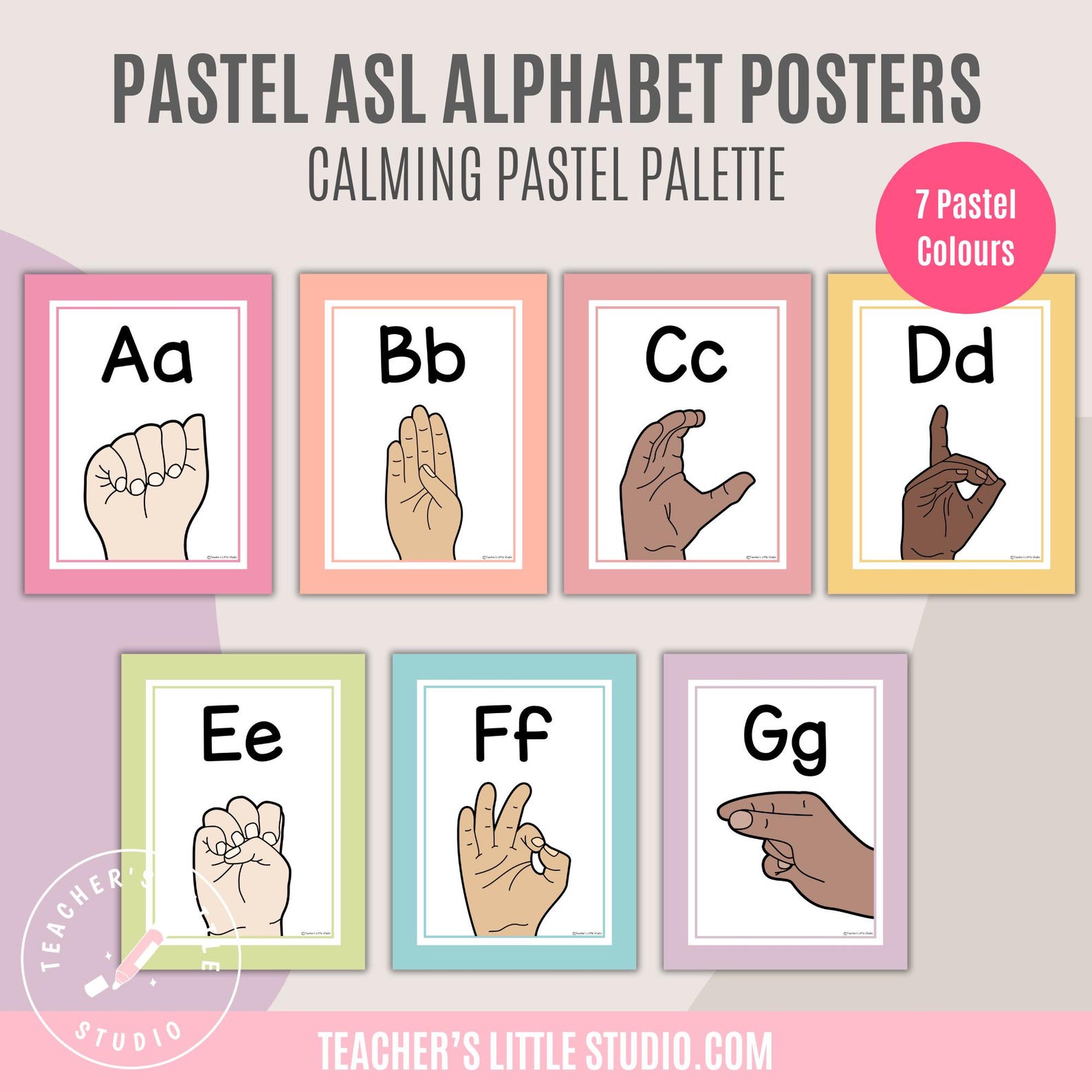 ASL Alphabet Posters | Printable Classroom Alphabet | Editable in Canva ...