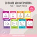 3D Shape Poster Bundle 2 Pack | Shape Poster Sets With Formulas for ...