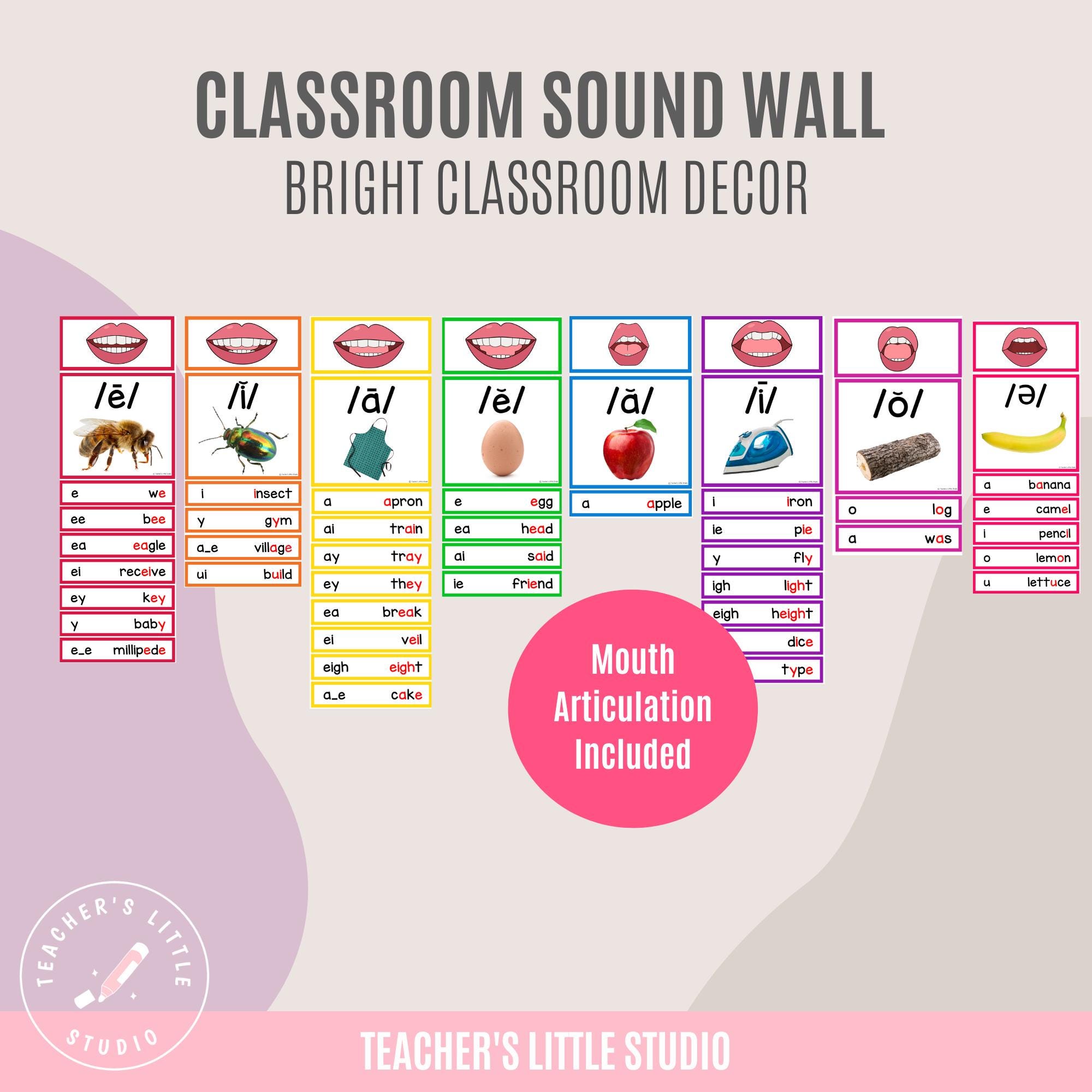 thumbnail image 2 of Ufli Materials Sound Wall Classroom Phonics Kit, Science Of Reading Sound Wall Consonants & Vowel Valley Classroom Decor, Phonemic Awareness, Speech Therapy Materials (208 Cards Hand2mind Phonics 2 of 11