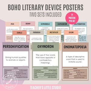 literarische Mittel Poster | Figuratives Sprachset | Englische Poster | Redensart Lernposter | Englisch Grammatik Ressourcen