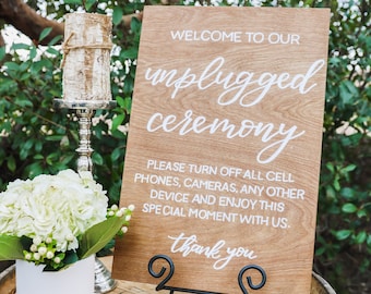 Unplugged Ceremony Sign | Wedding Decor | Wedding Unplugged Ceremony Sign | Wedding Sign