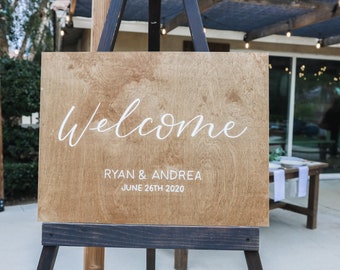 Wood Welcome Sign | Wedding Welcome Sign | Wedding Decor