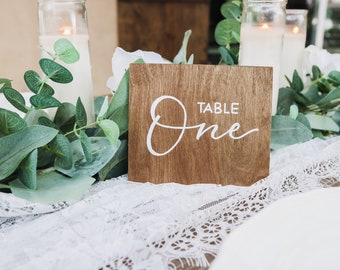 Wedding Table Numbers | Wood Table Numbers | Wedding Signage | Wedding Decor
