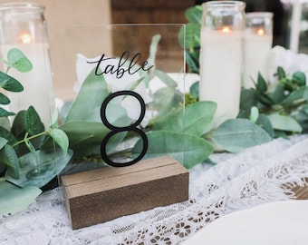 Wedding Table Numbers | Acrylic Table Numbers | Wedding Signage | Wedding Decor
