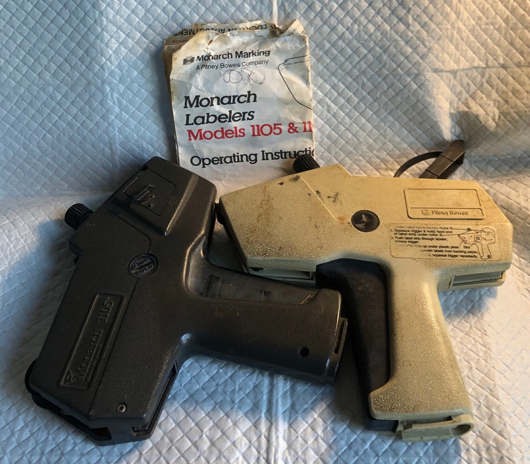 Lot of 2 , Monarch 1105 Pricng Guns , ASIS , for Parts or Repair Only