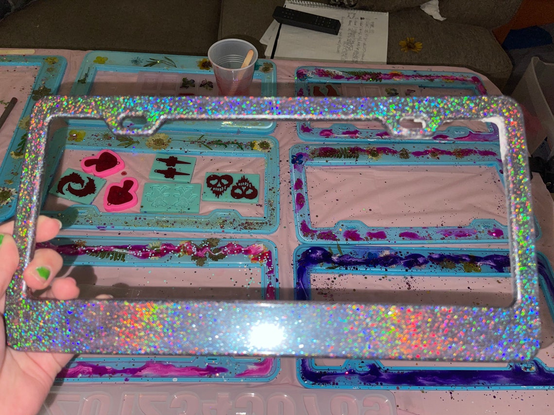 Holographic License Plate Frame Holographic License Plate Etsy