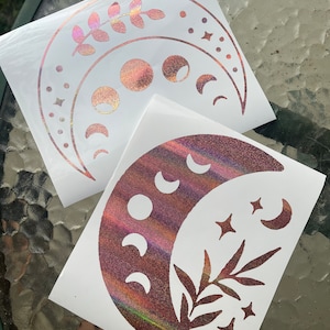 Moon sticker | moon phase vinyl | moon decal | moon wall decal | laptop sticker | witchy car sticker