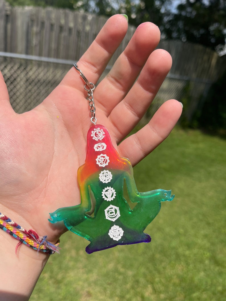 Chakra Keychain Meditation Keychain Witchy Keychain Meditation Car Hang